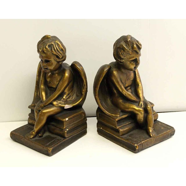 Vintage Plaster Angel Bookends a Pair Chairish