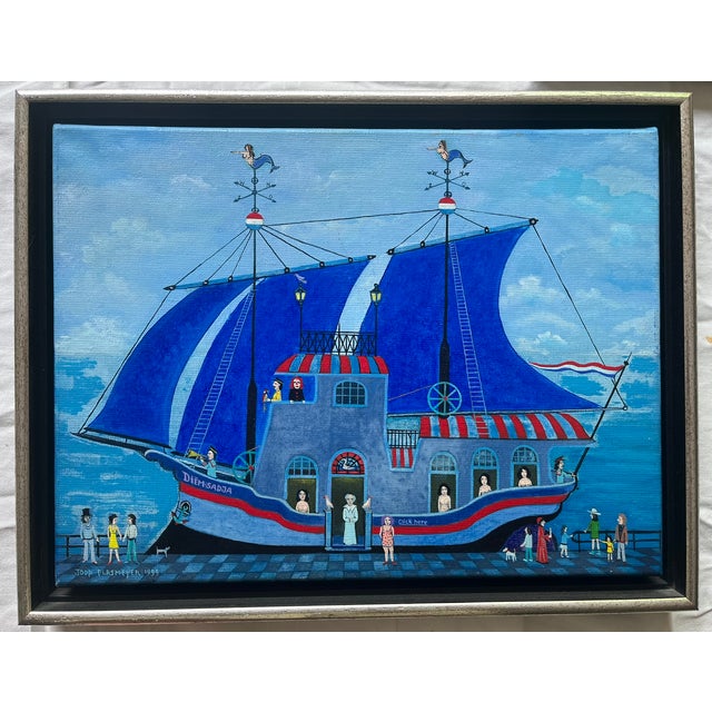 Joop Plasmeijer, Boat, Oil on Canvas, 1999 For Sale - Image 4 of 5