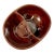 1950s Vintage Brutalist Boho Chic Mar-Crest Oval Brown Stoneware Divided Serving Bowl. For Sale