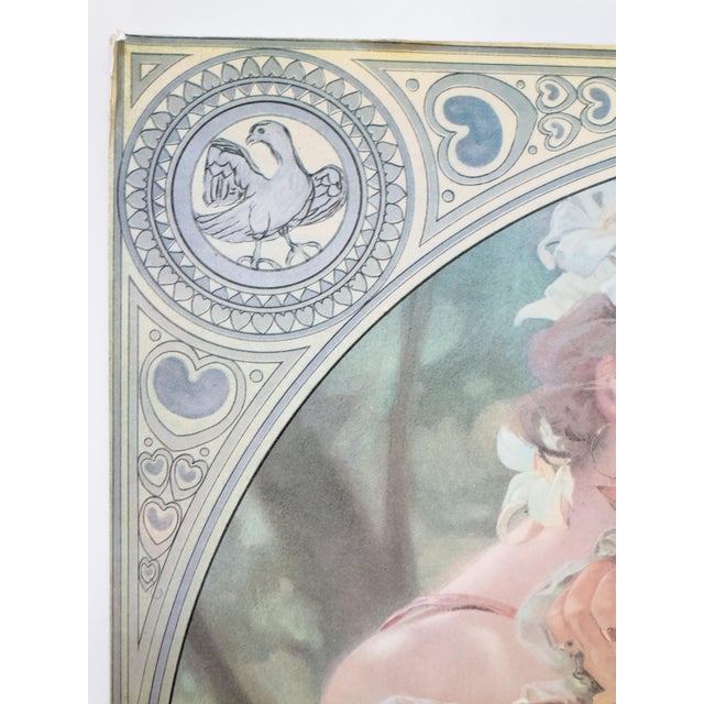 Vintage French Alphonse Mucha Lu Advertising Poster Reproduction – Sarah Bernhardt For Sale - Image 11 of 17