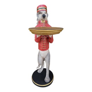 1990s Bombay Company Dudley the Bellhop Dog Butler Tray For Sale