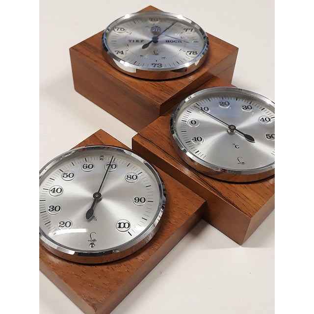 Modern Lufft Weather Station Hygrometer Barometer Thermometer, 1970s For Sale - Image 3 of 12