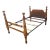 1950s Pine Full Size Bed with Turned Head and Footboard For Sale