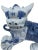 Vintage Blue and White Chinoiserie Foo Dog Statue For Sale In New York - Image 6 of 8