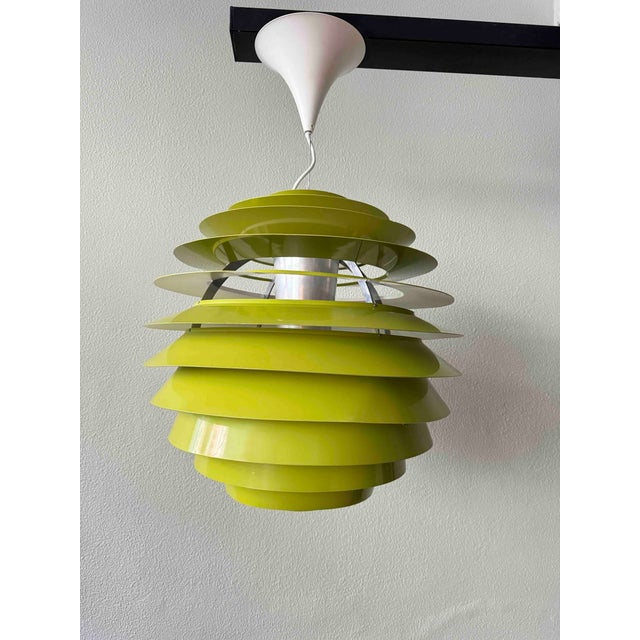 Danish Olive Green PH Louvre Pendant Light by Poul Henningsen for Louis Poulsen, 1960s For Sale - Image 12 of 18