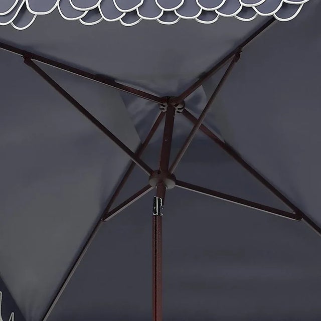 Elegant 7.5 Square Umbrella - Navy/White For Sale - Image 4 of 4
