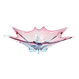 Vintage Murano Sommerso Glass Bowl, 1960 For Sale