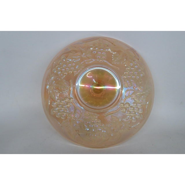Early 20th Century Imperial Glass Harvest Grape and Leaf Marigold Carnival Glass Handled Tray For Sale - Image 12 of 17