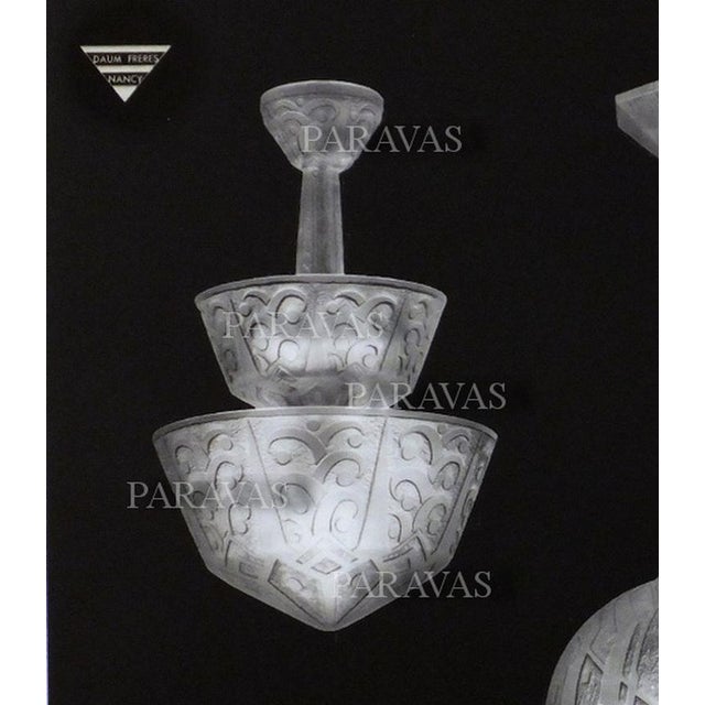 French Art Deco Pendant Light by Daum 1930 France For Sale - Image 14 of 14
