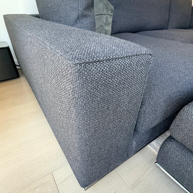 Minotti Two Piece Sectional With Ottoman For Sale In Washington DC - Image 6 of 14