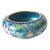 Vintage Cloisonné Enamel Lotus Bowl / Scholar's Brush Washer With Gilt Rim For Sale