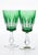 Vintage Capriccio Reseda Green Lead Crystal Hock Wine Glass by Villeroy & Boch, Wadgassen, 1980s, Set of 2 For Sale - Image 3 of 4