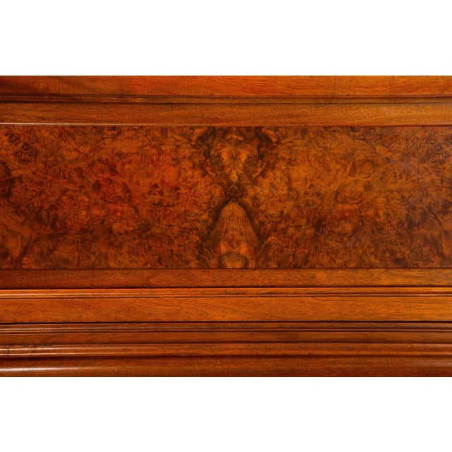 Brown Art Nouveau Carved and Burl Walnut Display Cabinet Circa 1900 For Sale - Image 8 of 18