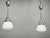 Vintage Czech Art Deco Opaline Glass and Chrome Pendant Lights, 1930s, Set of 2 For Sale - Image 12 of 16