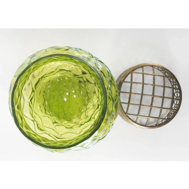 Austrian Art Nouveau Signed Loetz Iridescent Green Glass Vase For Sale In New York - Image 6 of 11