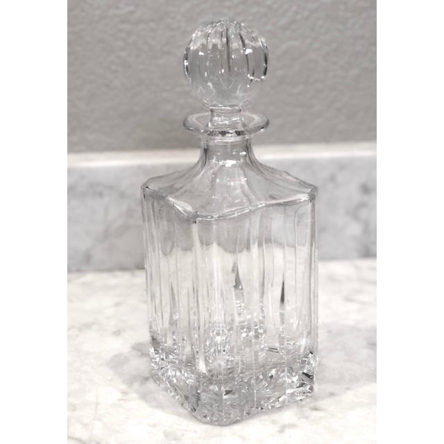 Vintage Crystal Clear Decanter Liquor Holder Chairish
