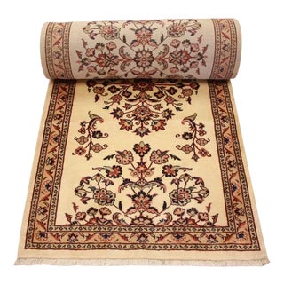Middle Eastern Hand-Knotted Sarough Runner Rug For Sale