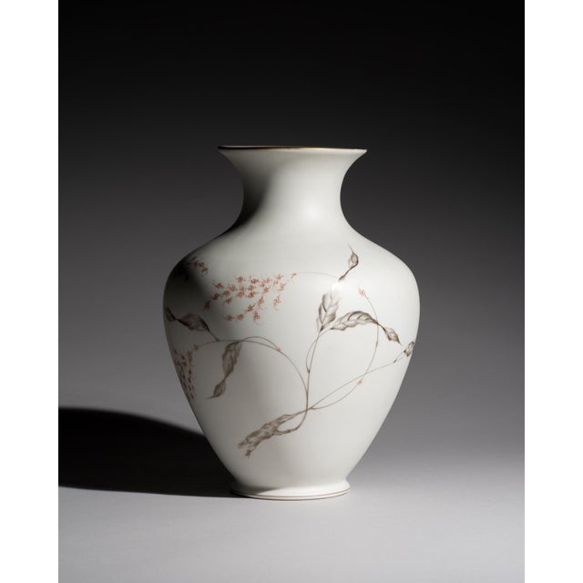 Ceramic Silky Glazed Hand-Painted Vases by Fritz von Stockmayer for Rosenthal, 1940s, Set of 2 For Sale - Image 7 of 18