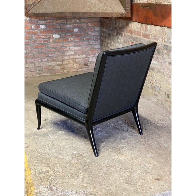 1940s T. H. Robsjohn Gibbings for Widdicomb Upholstered Slipper Chair For Sale - Image 5 of 13