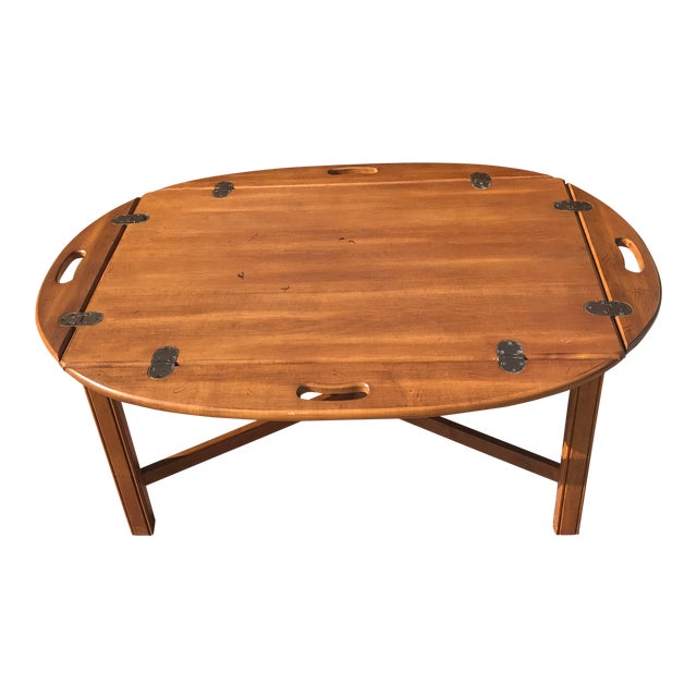 Vintage Ethan Allen Butler's Tray Coffee Table | Chairish