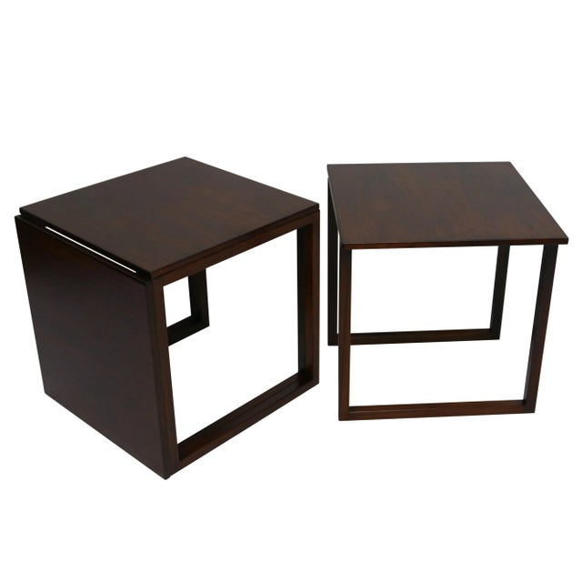 Mid-Century Modern Midcentury Danish Modern Rosewood Nesting Tables - Set of 3 For Sale - Image 3 of 9