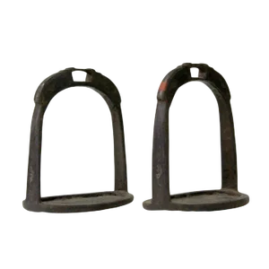 Vintage Vintage Chinese Minority Tribe Horse Iron Stirrup - a Pair