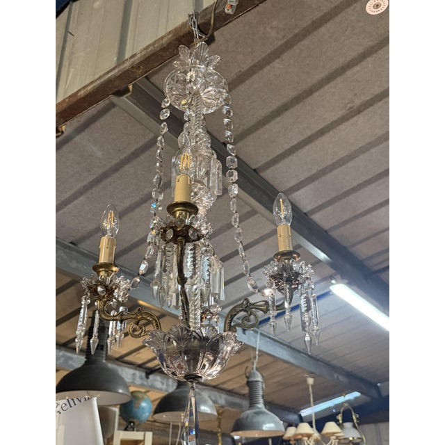 Crystal 4-Light Chandelier from Baccarat For Sale - Image 5 of 7