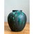 Dark Green Vintage Drip Glaze Ceramic Vase For Sale - Image 8 of 12