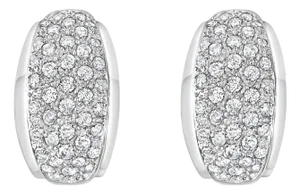 Pave Diamond Cluster Earrings, 2 Pieces