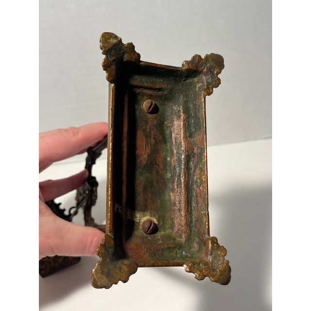 Mid 19th Century Antique Ornate Bronze Gothic Censer Religious Incense Burner For Sale - Image 5 of 8