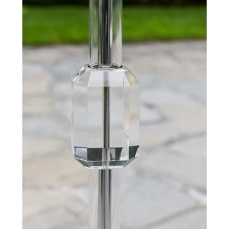 A striking blend of modern elegance and timeless design, this Lucite and glass floor lamp adds sophistication and light to...