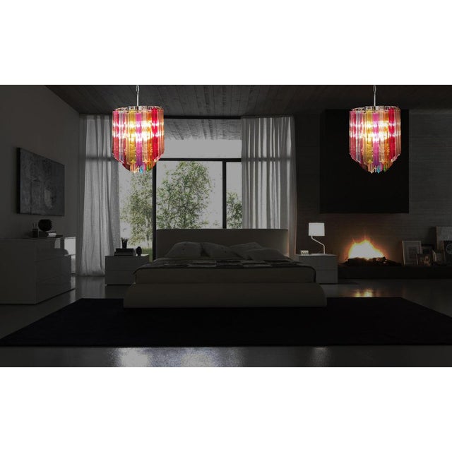 Red Vintage Murano Chandelier, 1980 For Sale - Image 8 of 18