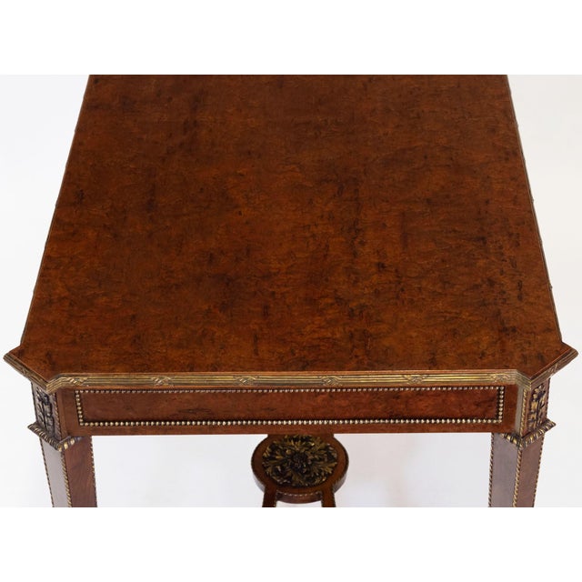 Late 19th Century Louis XVI Plum Pudding & Gilt Centre Side Table For Sale - Image 5 of 16