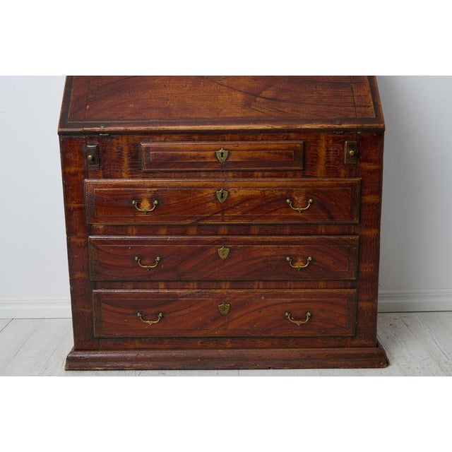 Folk Art Secretaire in Mahogany For Sale - Image 12 of 16