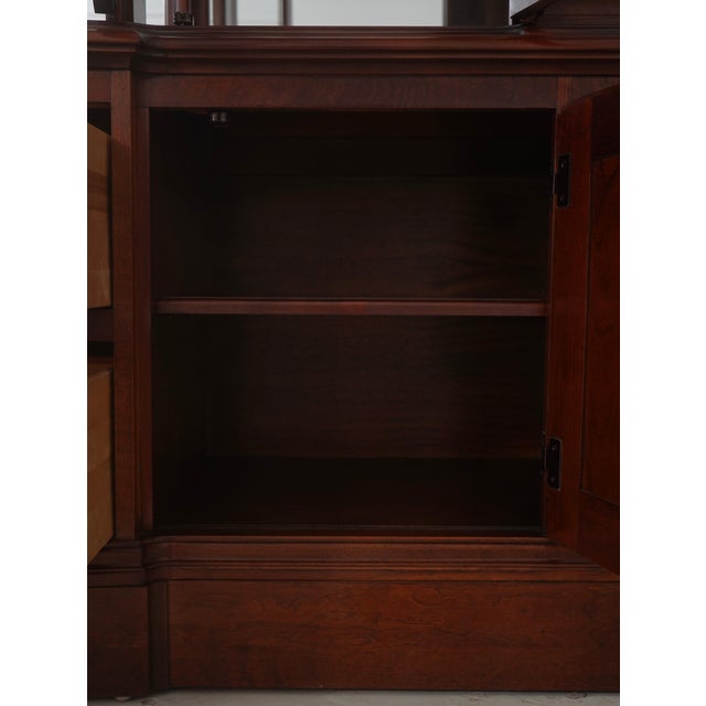 Pennsylvania House Pennsylvania House Cherry China Cabinet Breakfront For Sale - Image 4 of 18