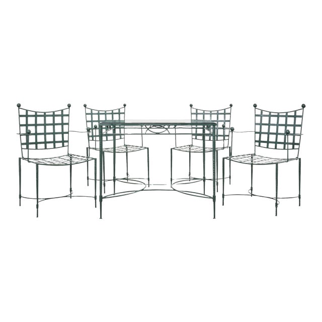 Mario Papperzini for Salterini Iron Garden Dining Suite, Attributed For Sale