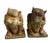 Add a touch of classical, gothic drama to your outdoor living space with this striking pair of vintage cast stone gargoyle...