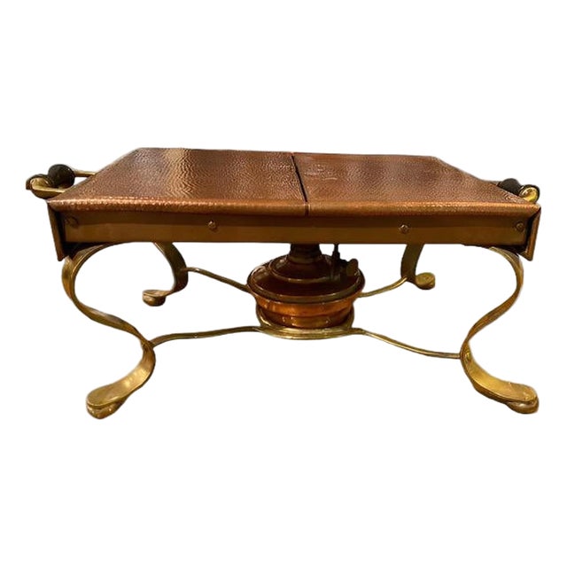 Vintage Copper and Brass Warmer For Sale