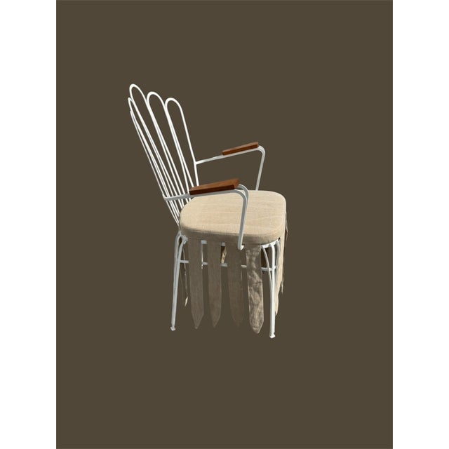 White Iron Garden Chairs attributed to Gio Ponti for Casa Giardino, 1940s, Set of 8 For Sale - Image 3 of 7