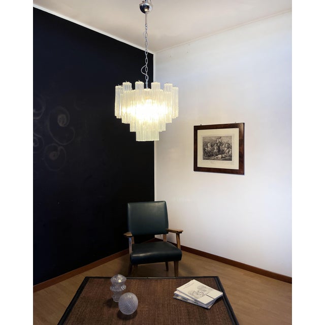 Murano Glass Tube Chandelier, 1990 For Sale - Image 12 of 17