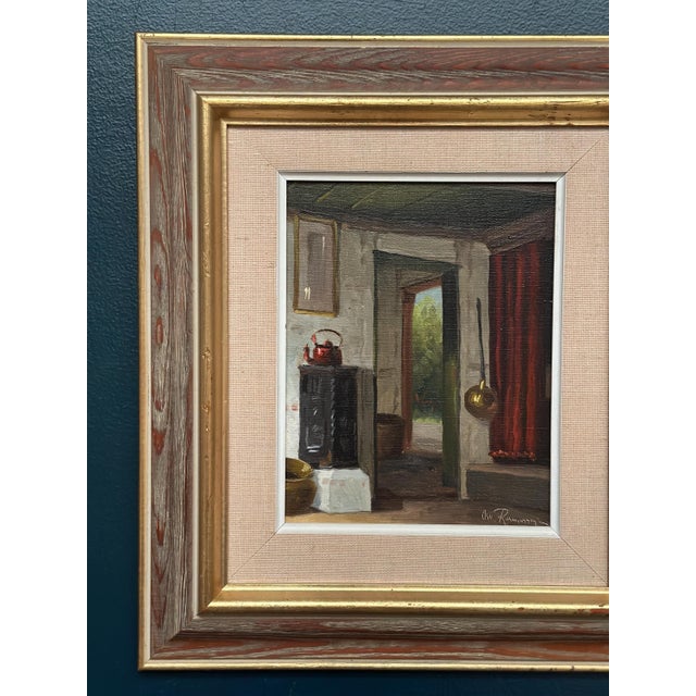 Osvald Rasmussen, Kitchen II, 1960s, Oil on Canvas For Sale - Image 7 of 13