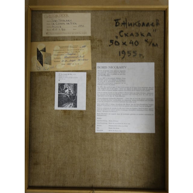 Boris Nicolaie, the Fairy Tale, 1955, Oil on Canvas For Sale - Image 4 of 5