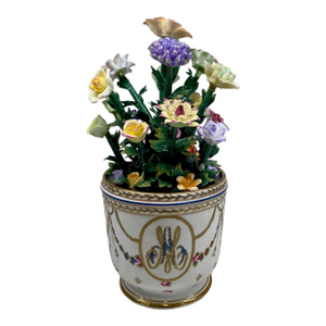 French Sevres Porcelain Flower Vase or Cachepot