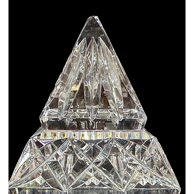 1970s Waterford Crystal Pyramid Paperweight For Sale - Image 9 of 12