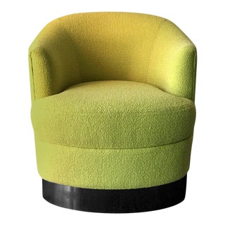 Club Lounge Chair on Castors by Karl Springer For Sale