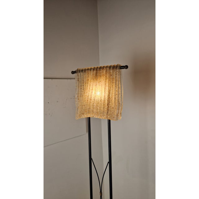 Floor Lamp in Iron, Brass and Glass by Rossini, 1980s For Sale - Image 11 of 14