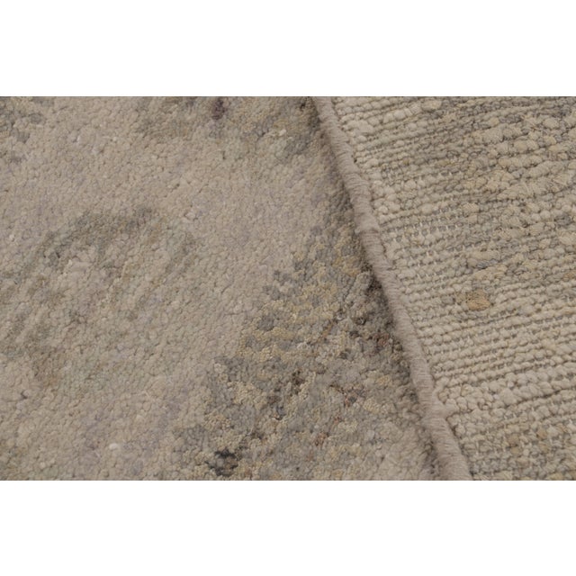 Rug & Kilim’s Abstract Rug With Gray and Beige All Over Geometric Patterns For Sale - Image 9 of 9