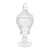 Vintage Cut Crystal Pedestal Lidded Apothecary Jar With Finial Top For Sale