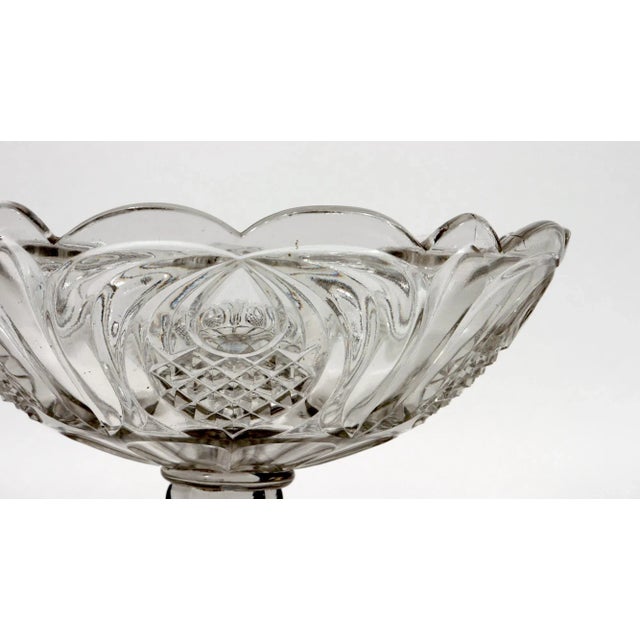 Pressed Glass Compote With Pineapple Pattern, Attributed to the Boston & Sandwich Glass Company For Sale - Image 10 of 11