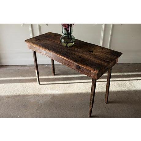 19th Century Reclaimed Wood and Copper Console Table For Sale - Image 11 of 18